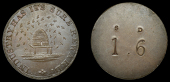Warwickshire, Birmingham, Workhouse, One Shilling and Sixpence, 8.19g/12h (DH 3); Kempson’s Halfpenny, 1793,...