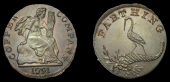 Warwickshire, Birmingham, Skidmore’s Copper Company Farthing, 1791, 4.94g/6h (DH 476a, thick flan); Westwood’s...