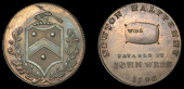 Warwickshire, Newton, John Webb, Halfpenny, 1796, arms, rev. woolpack, edge plain, 14.46g/6h (DH 317). Extremely...