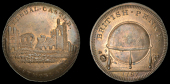 Westmorland, Kendal, Skidmore’s Globe series, Penny, ruins of Kendal Castle, rev. globe, edge i promise to pay on...