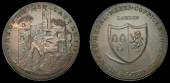 Worcestershire, Dudley, Skidmore’s Clerkenwell series, Penny, view of the ruined tower of Dudley Castle, rev....