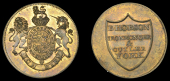 Yorkshire, York, B. Hobson, brass check, royal arms and supporters, rev. shield, edge plain, 27.5mm, 4.87g/7h (DH...