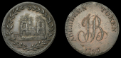 Aberdeenshire, Aberdeen, Denton’s Halfpenny, 1797, ancient fortress, rev. jb cypher, edge plain, 6.25g/6h (DH 1)....
