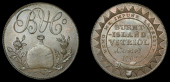 Fifeshire, Burntisland, Burntisland Vitriol Co, Halfpenny, 1797, cypher above cask, rev. legend within radiated...