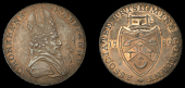 Co Wicklow, Cronebane, Associated Irish Mine Co, Halfpenny, 1789, head of bishop right, holding crozier, rev. arms,...