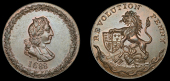 Unlocalised issues, Skidmore’s Penny for the Centenary of the Revolution, bust of William III within border, rev....