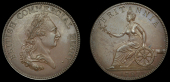 Unlocalised issues, Westwood’s British Commercial Penny, 1797, bust of George III right, rev. Britannia seated...