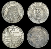 Dorset, Blandford Forum, Henry Ward, Shilling, 1811, 3.82g/12h (D 2); Shaftesbury, ‘Morgan’s’ mule Shilling,...