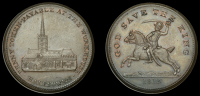 Shropshire, Halesowen, Workhouse, Pennies, 1813 (2), St Mary’s Church, revs. mounted yeoman left, edges...