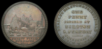 Staffordshire, Bilston, Samuel Fereday, First series, Penny, 1811, similar, edge grained, 18.83g/12h (W 46)....