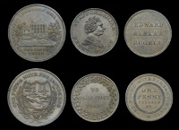Staffordshire, Lichfield, John Henrickson, Twopence, 39.30g/6h (W 821); Rugeley, Edward Barker, Penny, 18.28g/6h (W...