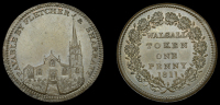 Staffordshire, Walsall, Samuel Fletcher and Samuel Sharratt, Turnpenny’s Penny, 1811, frontal elevation of St...