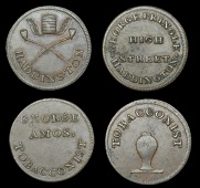 East Lothian, Haddington, George Amos, Farthing, 3.06g/1h (DH ‘Haddingtonshire’ 1; W 7492); George Pringle,...