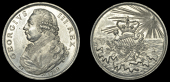 George III, Recovery from Illness, 1789, a white metal medal by C. James and T. Wyon Sr, bust left, rev. crowned...