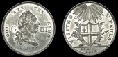George III, Thanksgiving at St Paul’s, 1789, a white metal medal by C. James, bust right,  rev. sun above City...