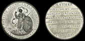NORTHUMBERLAND, Newcastle-upon-Tyne, William Mather, 1797, white metal, by Kempson, figure of Justice supporting a...