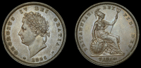 George IV (1820-1830), Proof Penny, 1826, in bronzed-copper, rev. A, edge plain, 18.82g/12h (BMC 1423; S 3823)....
