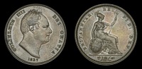 William IV (1830-1837), Penny, 1837 (BMC 1460; S 3845). Good very fine	 £120-£150
