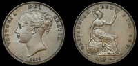 Victoria (1837-1901), Penny, 1856, close colon (BMC 1510; S 3948). Minor surface marks, otherwise about very fine,...
