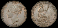 Victoria (1837-1901), Penny, 1858/3 (BMC 1515; S 3948). Good extremely fine with traces of original colour	 £200-£260