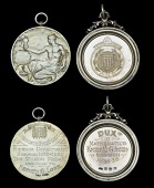 ANGUS, Arbroath, Arbroath High School, The Wilson Medal, a silver award by Vaughton, male figure with scientific...