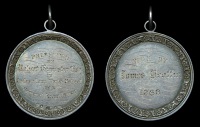 AYRSHIRE, Ardeer, Ardeer Iron Works School, an engraved silver award medal, uncertain maker’s mark, engraved...
