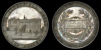 CLACKMANNANSHIRE, Alloa, Alloa Academy, The Greenfield Medal, a silver award by J. Younger, elevation of the...