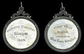 LANARKSHIRE, Glasgow, Charlotte Street Academy, a hollow engraved silver award medal, unsigned, engraved (Charlotte...