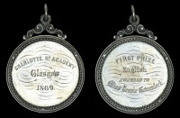 LANARKSHIRE, Glasgow, Charlotte Street Academy, a hollow engraved silver award medal, unsigned, engraved (Charlotte...