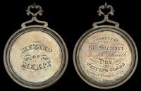 MIDLOTHIAN, Edinburgh, Mr Stewart’s School, an engraved silver Reward of Merit, signed by Henry Gavin, rev. named...