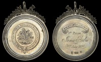MIDLOTHIAN, Edinburgh, The Scottish Naval and Military Academy, an engraved silver medal by D. Hodges, thistle...