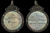 MIDLOTHIAN, Edinburgh, Duddingstone School, an engraved silver award medal, unsigned, rev. named (From the Heritors...