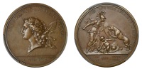 USA, Libertas Americana, 1781, bronze medal by A. Dupré,