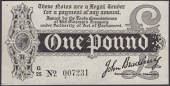 Treasury Series, John Bradbury, £1, 7 August 1914, serial number G/25 007231, a fresh and original example with...