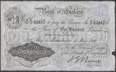 Bank of England, John G. Nairne, £100, Manchester, 4 May 1911, serial number Y/27 14507, small amount of graffiti...