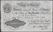 Bank of England, Ernest M. Harvey, £100, Manchester, 3 February 1919, serial number 29/Y 02567, pressed with small...