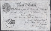 Bank of England, Cyril P. Mahon, £10, Leeds, 26 June 1928, serial number 109/V 07933, pressed but an attractive...
