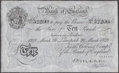 Bank of England, Cyril P. Mahon, £10, Liverpool, 26 March 1928, serial number 113/V 32200, about very fine and...