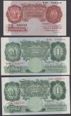 Bank of England, Basil G. Catterns, 10 Shillings, 15 July 1930, serial number T67 768354, ad £1 (2), 15 July 1930,...
