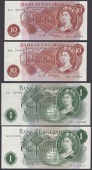 Bank of England, Leslie K. O’Brien, £1, 1960, prefixes A41, 61R, B34N, M37, 10 Shillings, 1961, prefix B42, M14,...