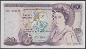 Bank of England, John S. Fforde, £20, 9 July 1970, serial number A02 662381, uncirculated, only 5 prefix numbers...