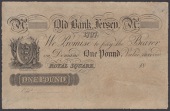 Old Bank, Jersey, 1797, proof £1 on un-watermarked paper, 18-, no signatures or serial numbers, about very fine,...