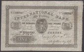 International Bank, £1, 9 November 1865, serial number 1870, manuscript signature at low right, fresh and original...