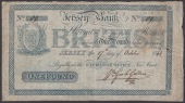 Jersey Bank, W’m Geo Le Gallais, £1, 17 October 1843, serial number 89, original good fine, a lovely...