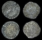 Henry VII (1485-1509), Profile issue, Halfgroats (2), both York, Abp Bainbridge, mm. martlet, keys below shield,...