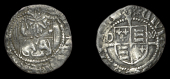 Henry VIII (1509-1547), First coinage, Penny, Sovereign type, Durham, Bp Wolsey, mm. spur rowel, dw by shield,...