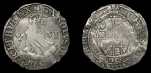 Charles I (1625-1649), Aberystwyth mint, Sixpence, mm. book on obv. only, squat plume without bands above shield,...