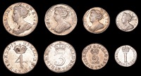 Anne (1702-1714), 1705 (ESC 1474 [2394]; S 3599) [4]. Small metal flaw on Fourpence, otherwise good very fine	...