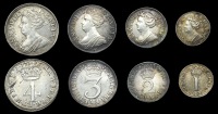 Anne (1702-1714), 1713 (ESC 1479 [2399]; S 3599) [4]. Very fine or better, sometime cleaned, now retoning	 £150-£200
