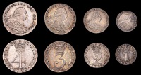 George III (1760-1820), Maundy Fourpence, Threepence and Penny, 1795, Twopence, 1784 [4]. Very fine and toned	 £50-£70